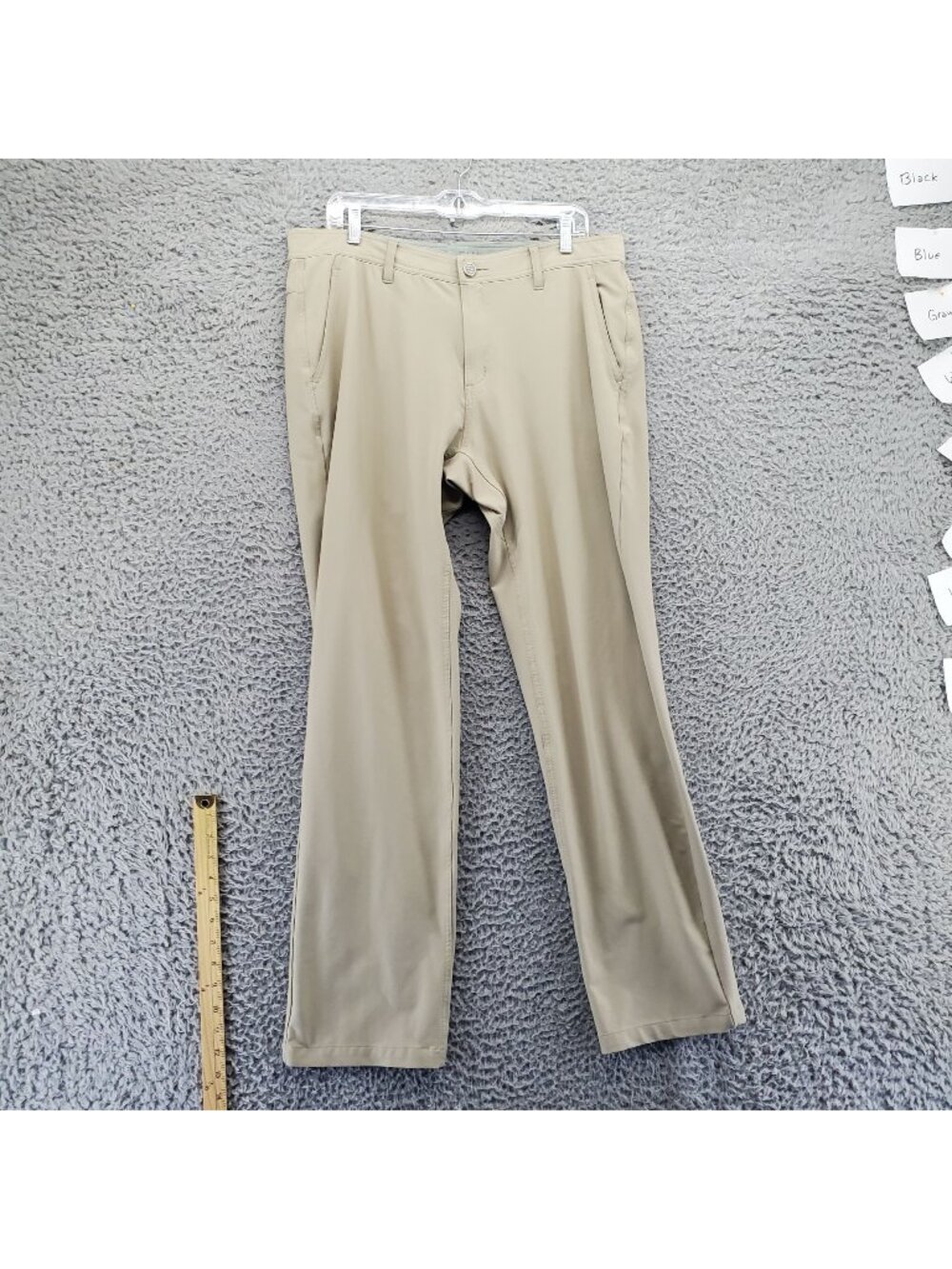 Free Fly Pants Mens 36x34 Tan Flat Front Stretch Lightweight Performance